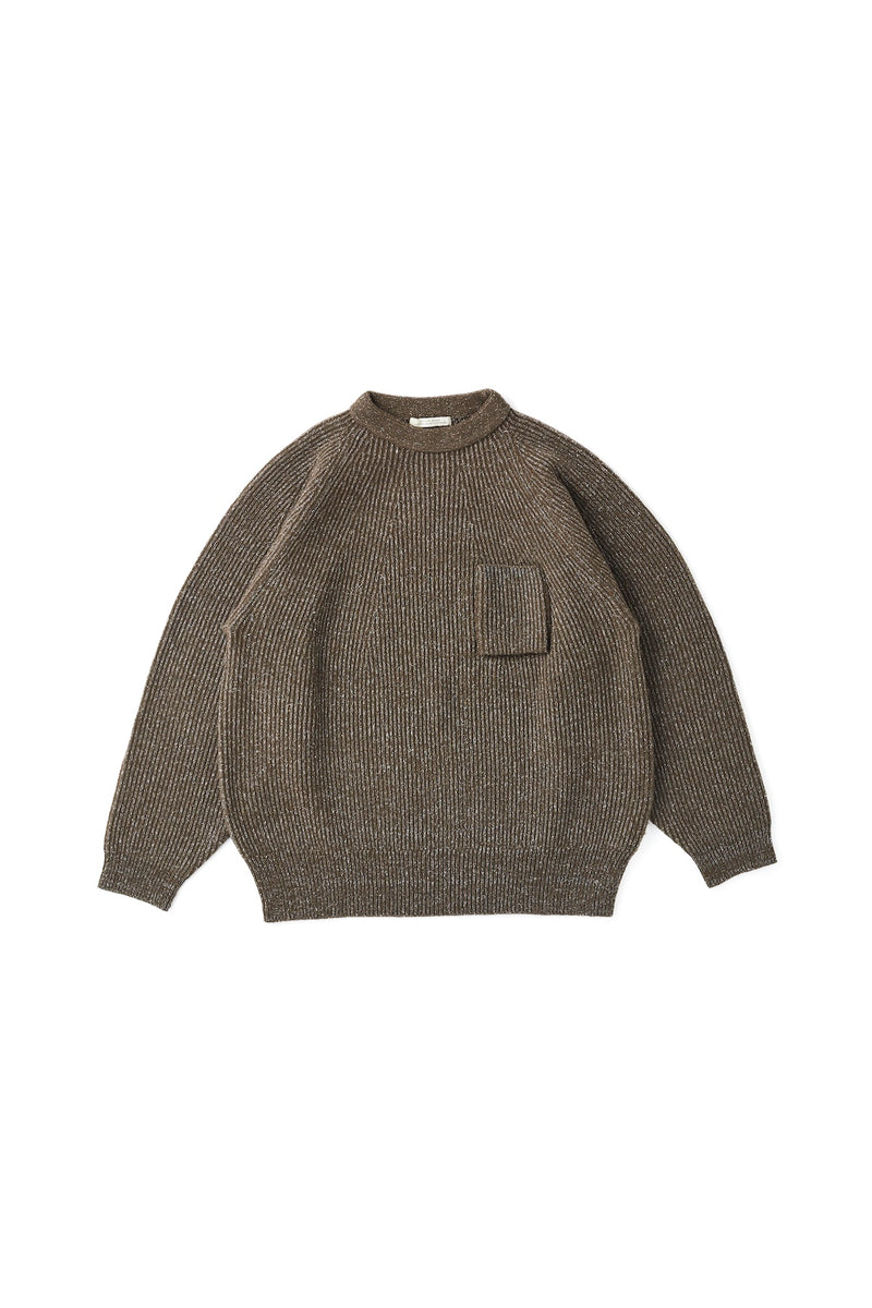 242OJ-KN04 - SILK NEP WOOL MOCK-NECK SWEATER – OLD JOE BRAND KOREA