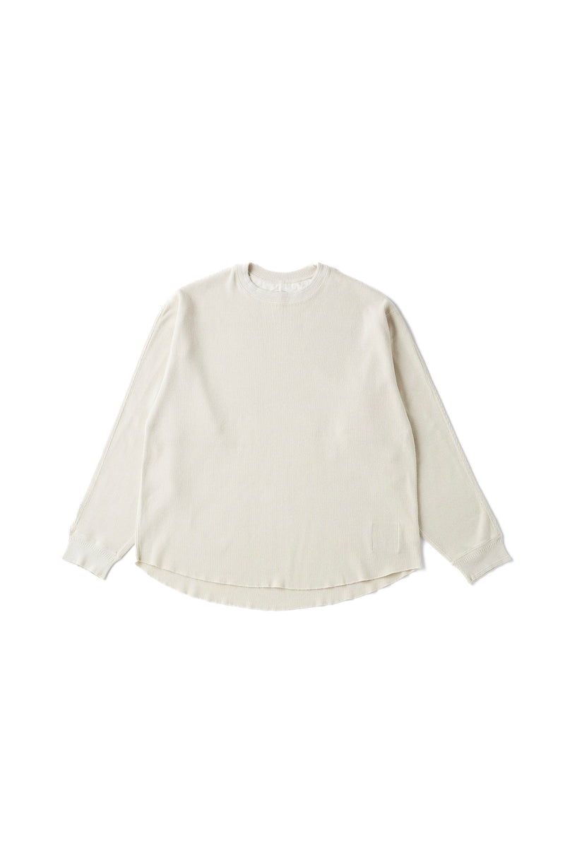 242OJ-CT08 - CREW-NECK SILK NEP RIBED TOPS – OLD JOE BRAND KOREA