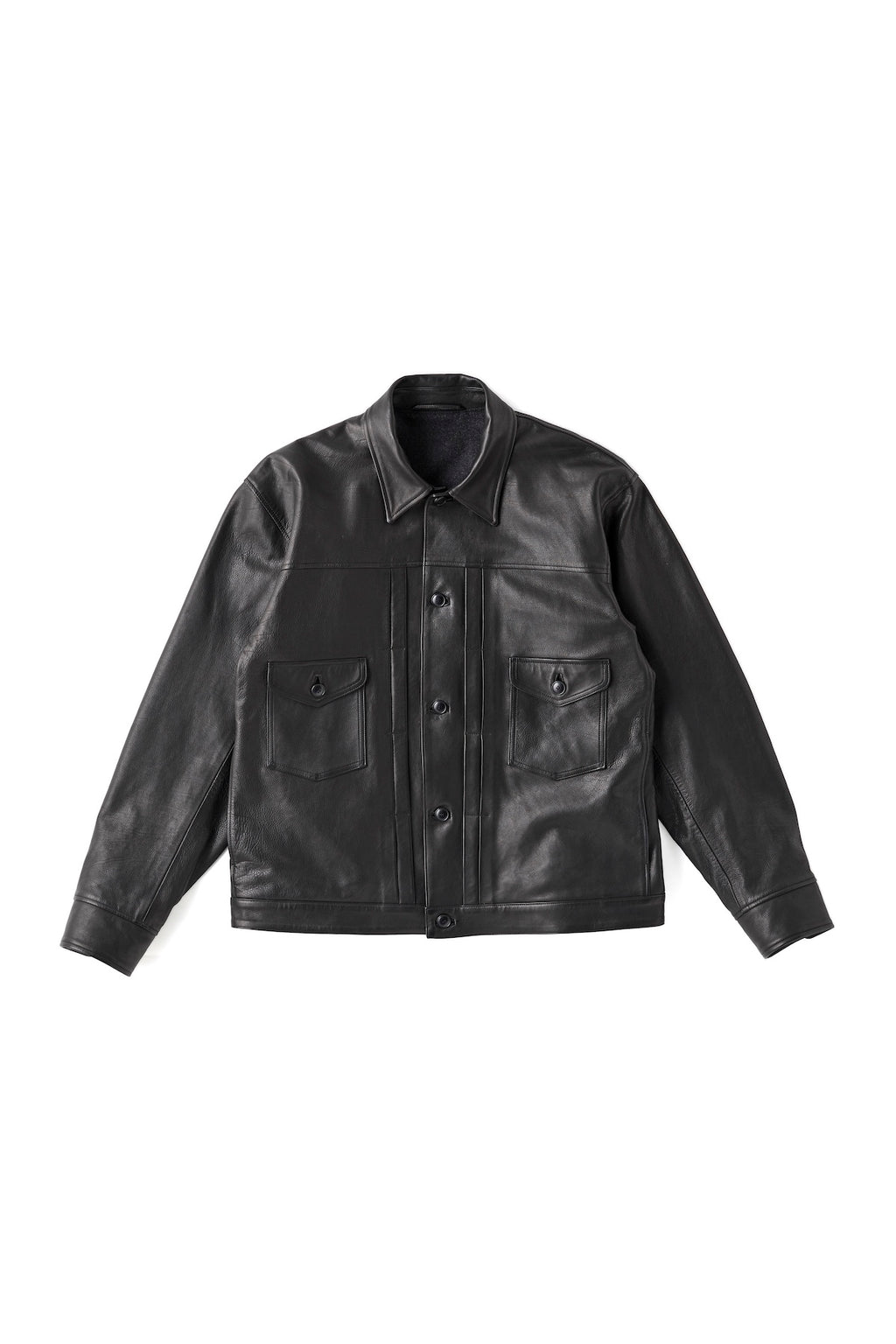 252OJ-JK22 - STUNNING LEATHER JEAN JACKET (ITALIAN CALF)