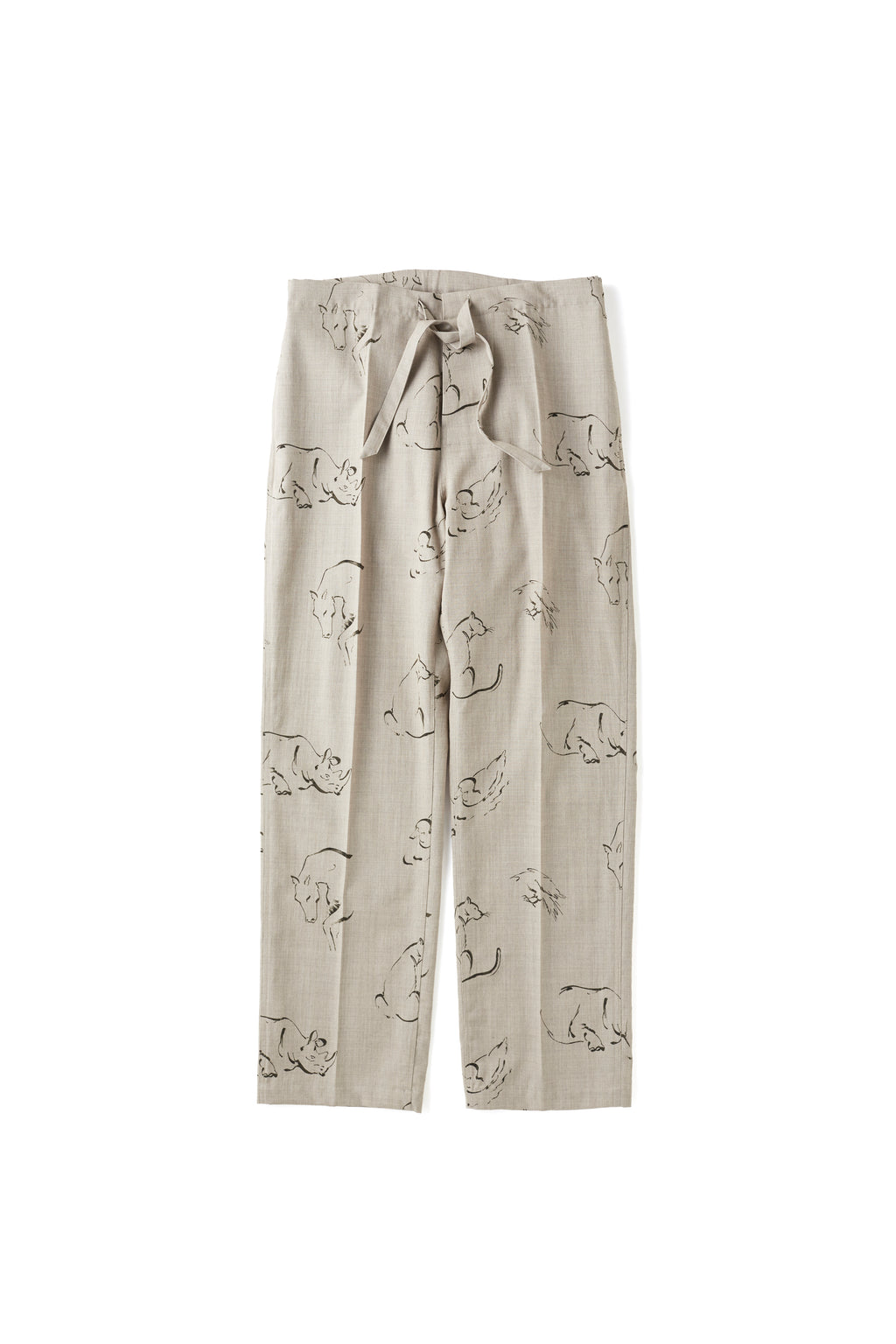 252OJ-PT06 - ORIGINAL PRINTED EASY TROUSER (Animal Drawing)