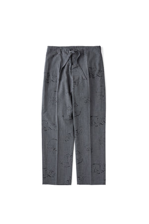 252OJ-PT06 - ORIGINAL PRINTED EASY TROUSER (Animal Drawing)