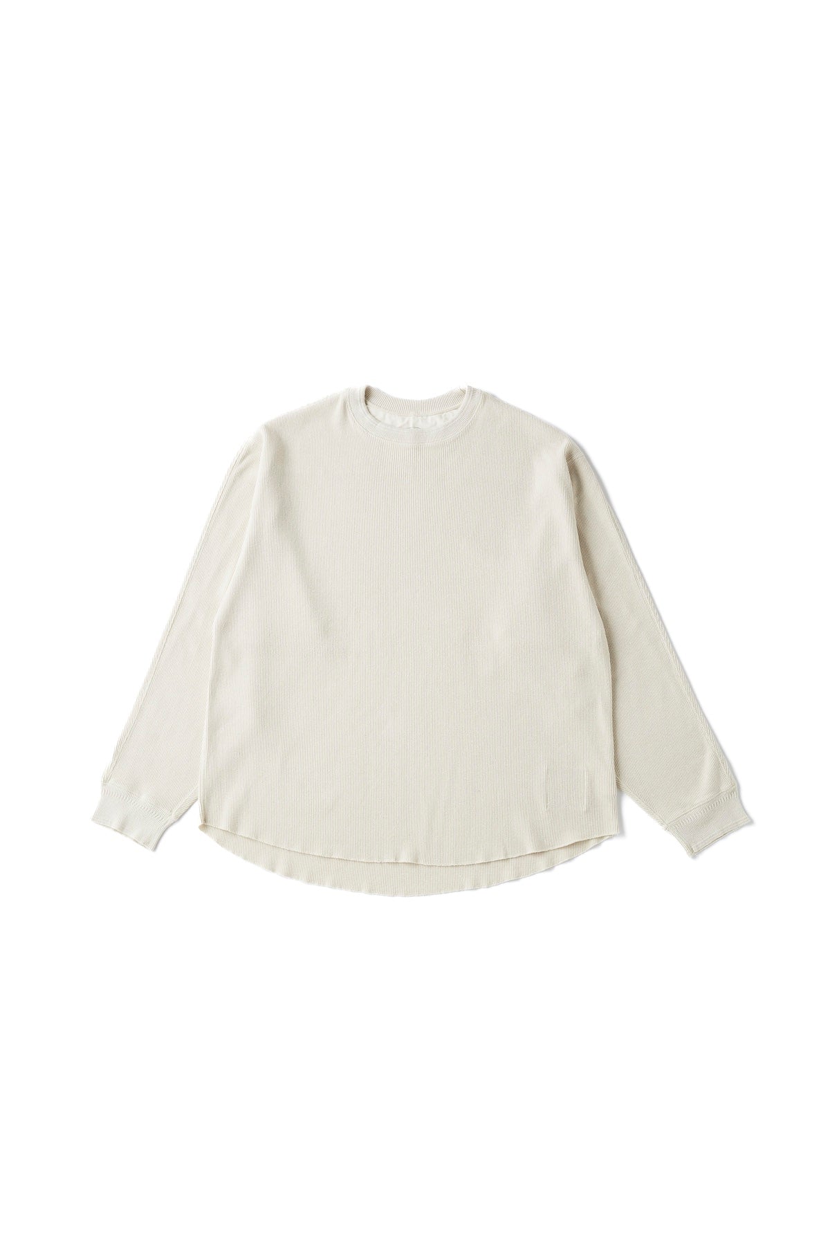 242OJ-CT08 - CREW-NECK SILK NEP RIBED TOPS – OLD JOE BRAND KOREA
