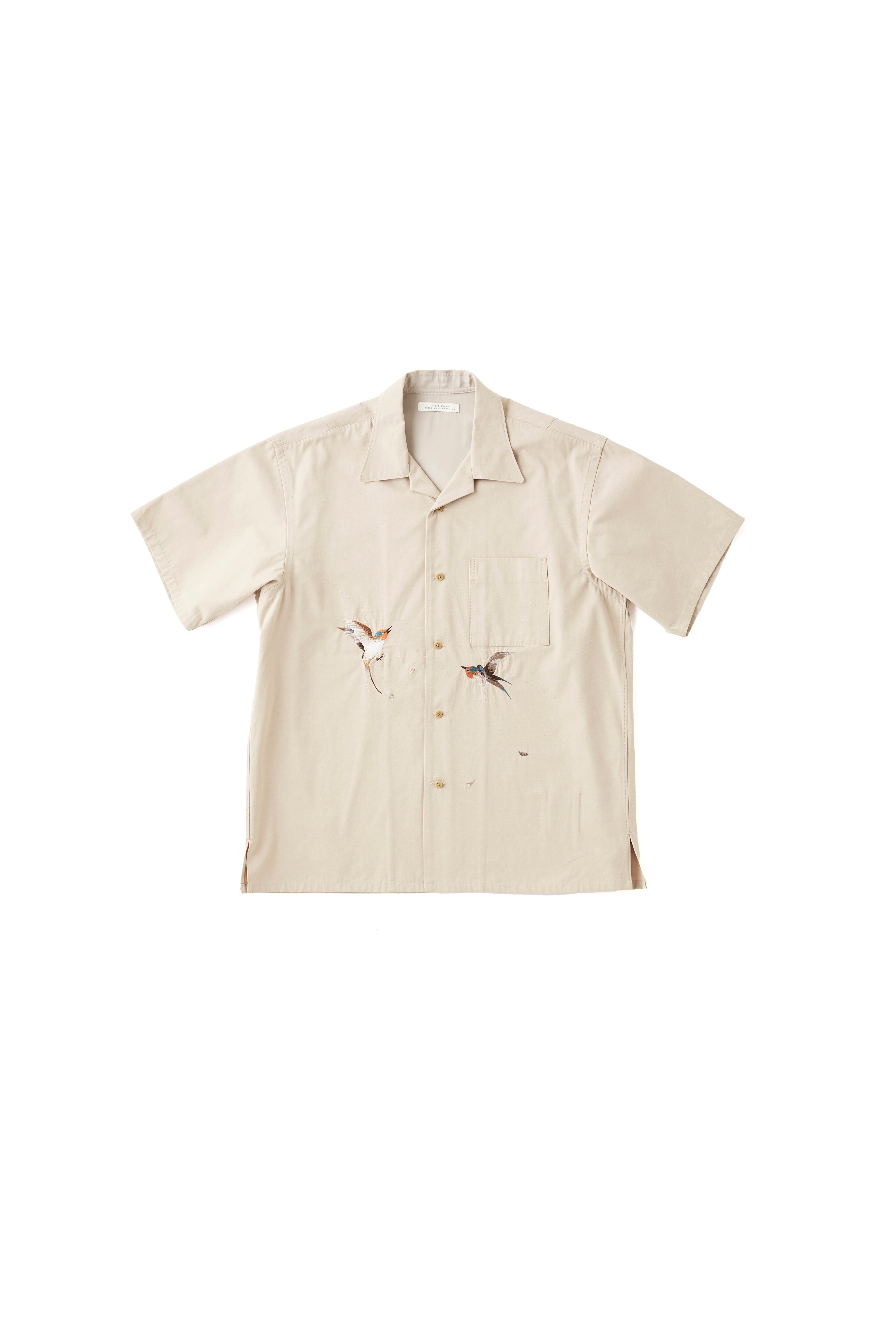 251OJ-SH14 - SILK NEP CLOTH SOUVENIR SHIRTS (Short-sleeve) – OLD