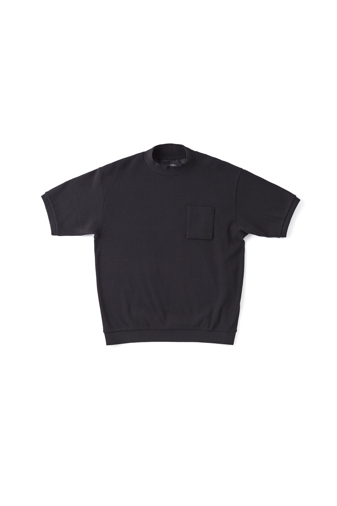 251OJ-CT09 - MOCK-NECK NEP RIBED TOPS