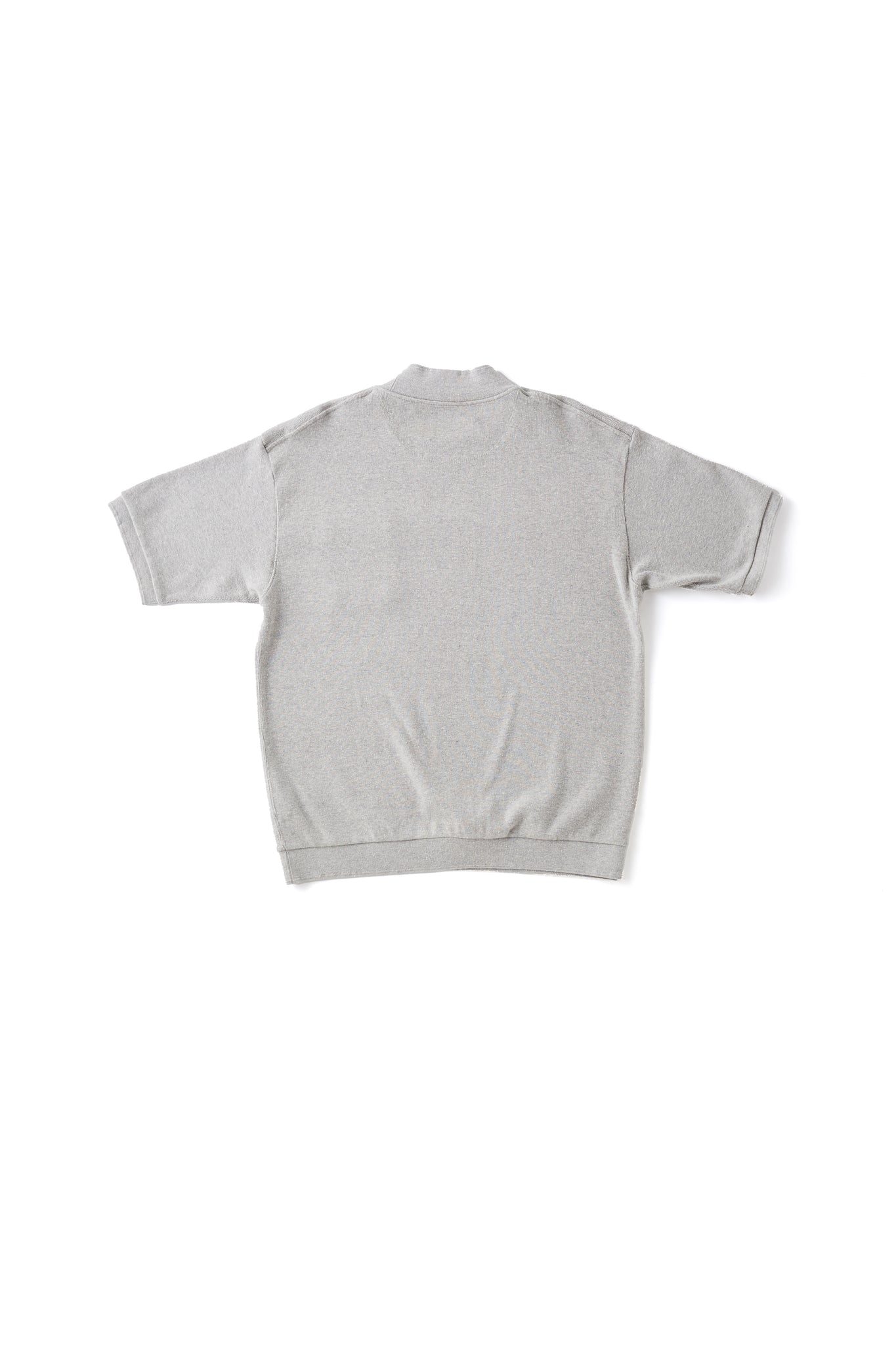 251OJ-CT09 - MOCK-NECK NEP RIBED TOPS