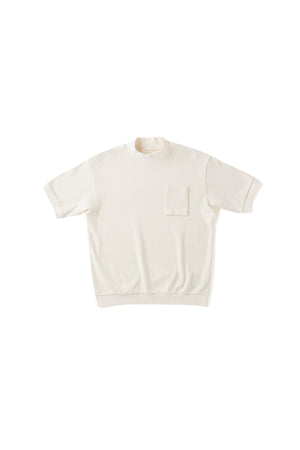 251OJ-CT09 - MOCK-NECK NEP RIBED TOPS