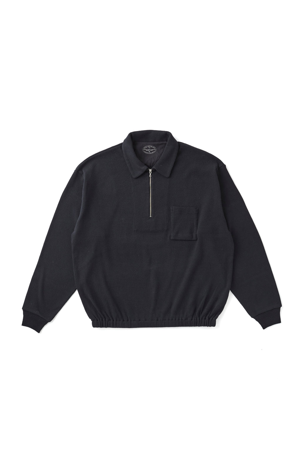 252OJ-CT04 - QUATER ZIP SILK NEP RIBED SHIRTS