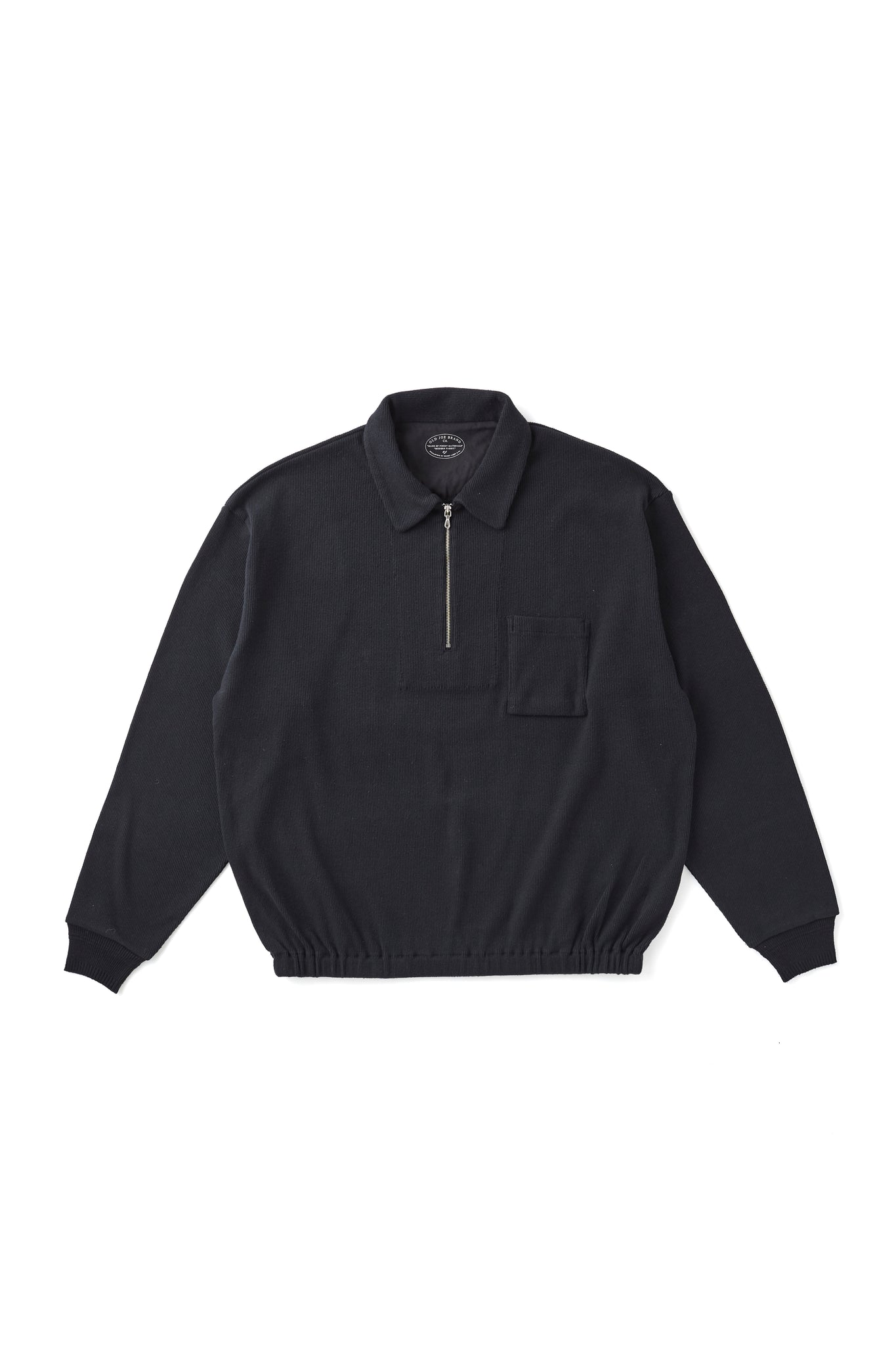252OJ-CT04 - QUATER ZIP SILK NEP RIBED SHIRTS