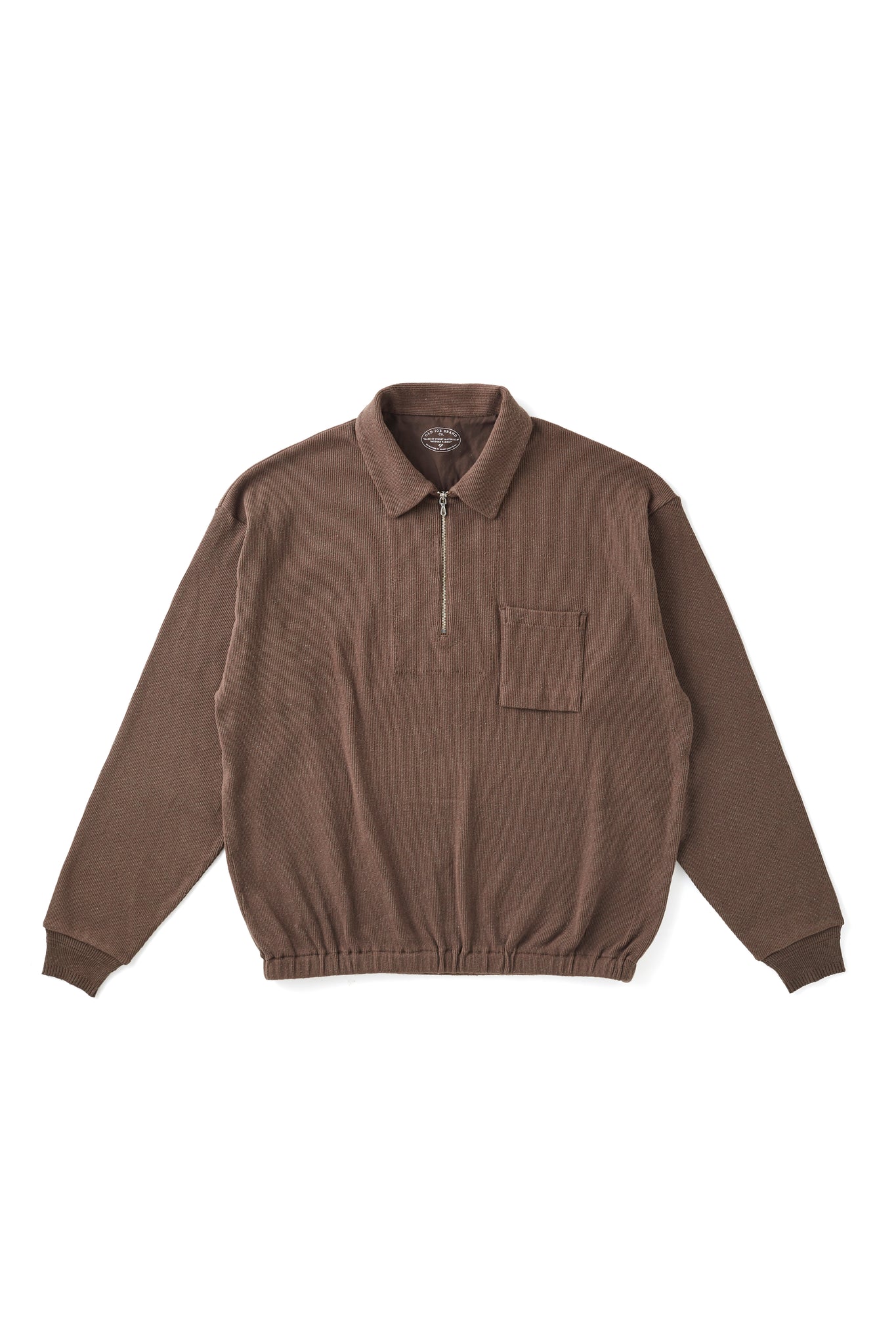 252OJ-CT04 - QUATER ZIP SILK NEP RIBED SHIRTS