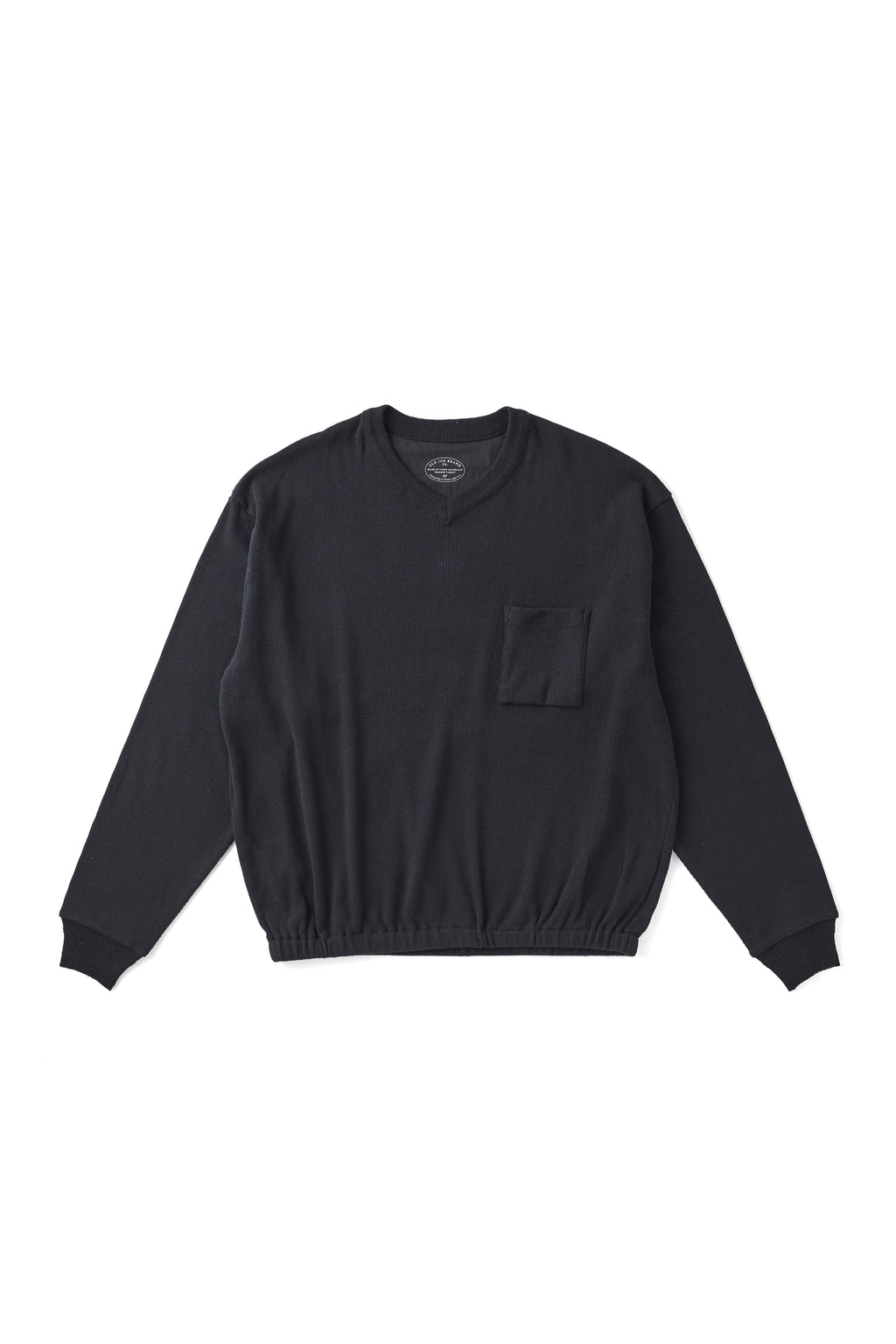 252OJ-CT05 - V-NECK SILK NEP RIBED TOPS