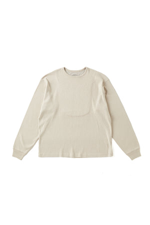 252OJ-CT01 - CREW-NECK SILK NEP RIBED TOPS