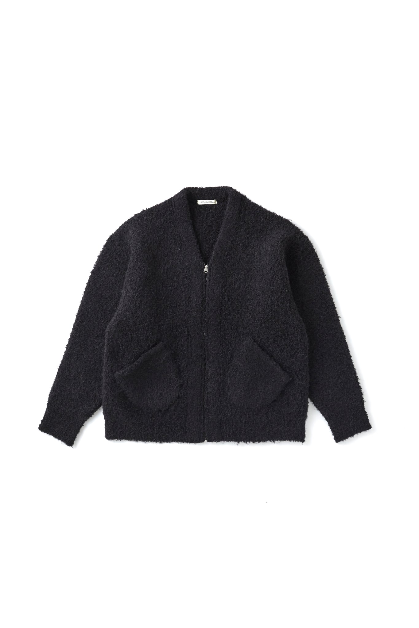 252OJ-KN05 - BOUCLE ALPAKA ZIP CARDIGAN