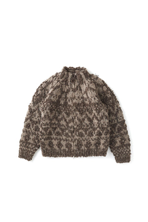 252OJ-KN06 - NORDIC PATTERN HAND SWEATER