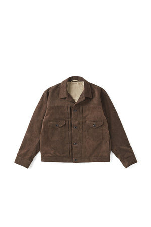 252OJ-JK11 - PRINTED CORDS JEAN JACKET