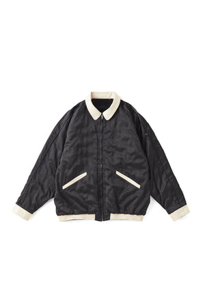252OJ-JK12 - STUNNING VELVET SOUVENIR JACKET(Niwatori to Hiyoko)