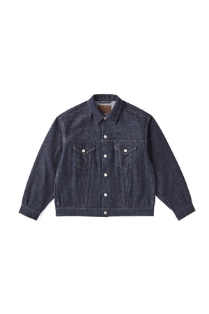 251OJ-JK17 - CURVED FLAP JEAN JACKET