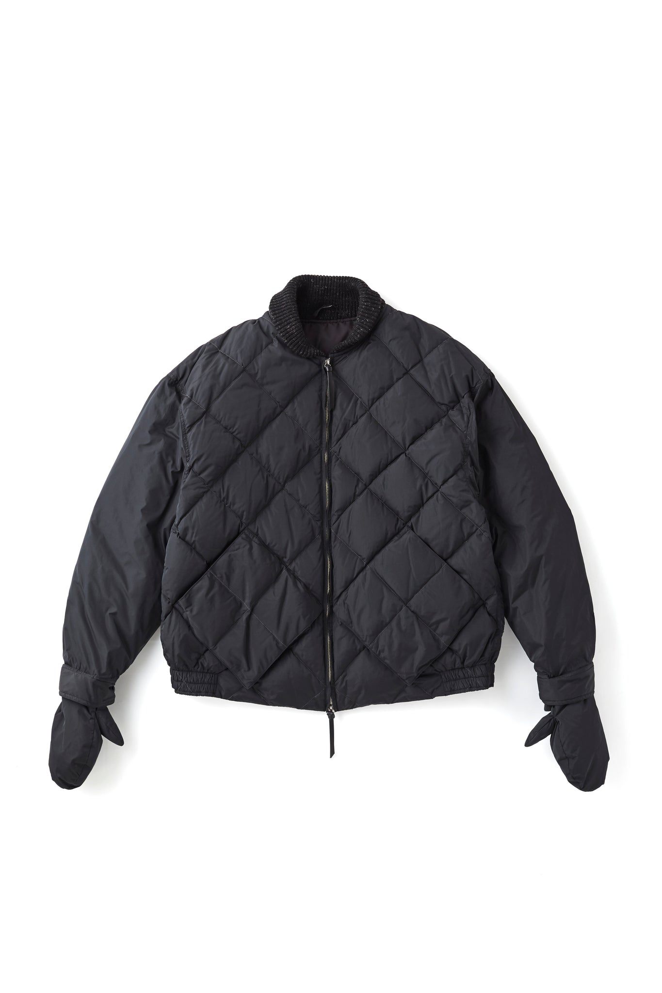 252OJ-JK13 - HIGH-COUNT SILK MITTEN PUFF JACKET
