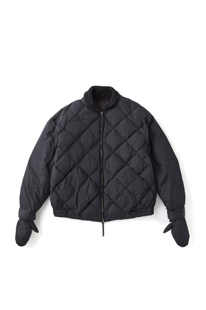 252OJ-JK13 - HIGH-COUNT SILK MITTEN PUFF JACKET