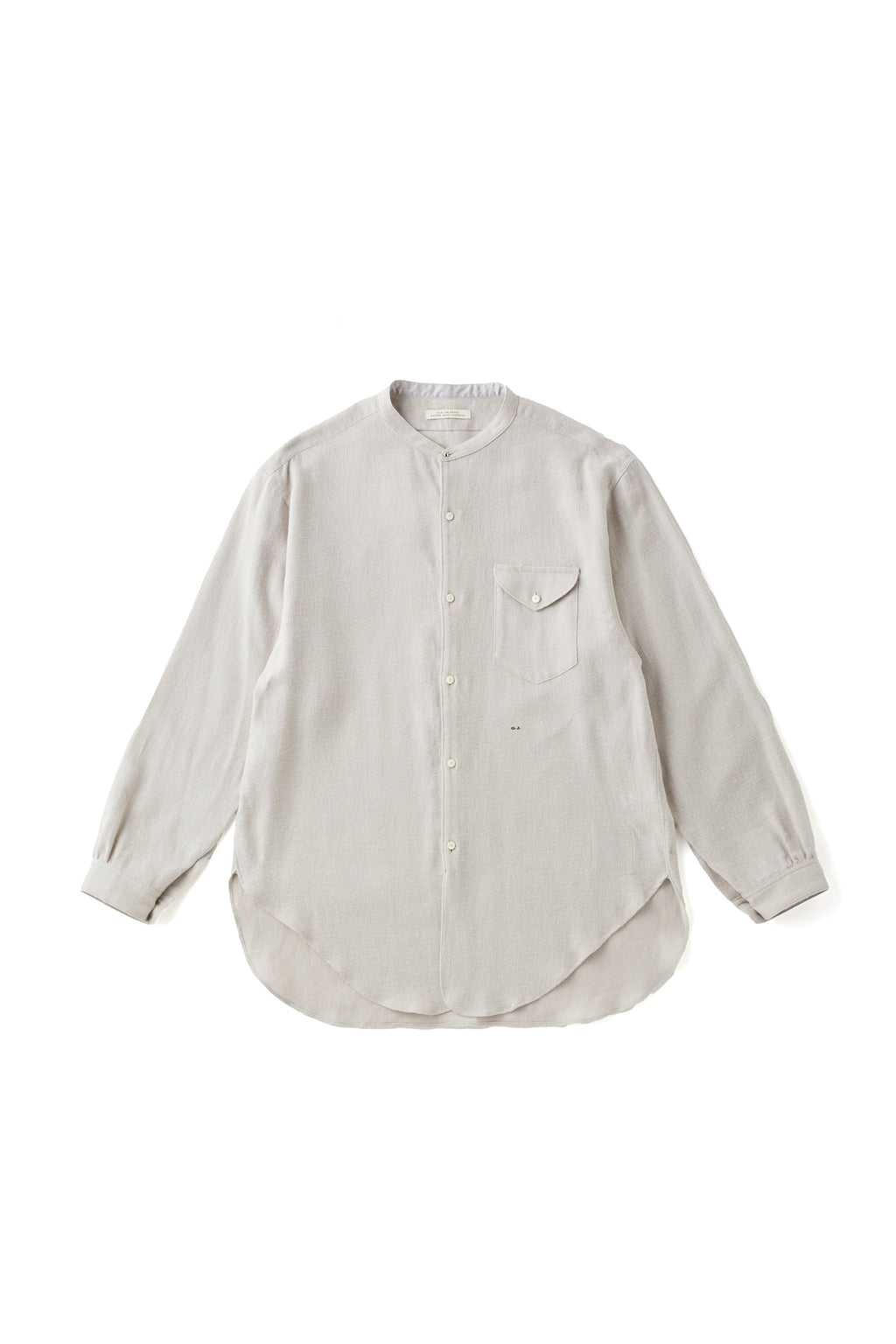 252OJ-SH01 - BAND COLLAR LONG TAIL SHIRTS