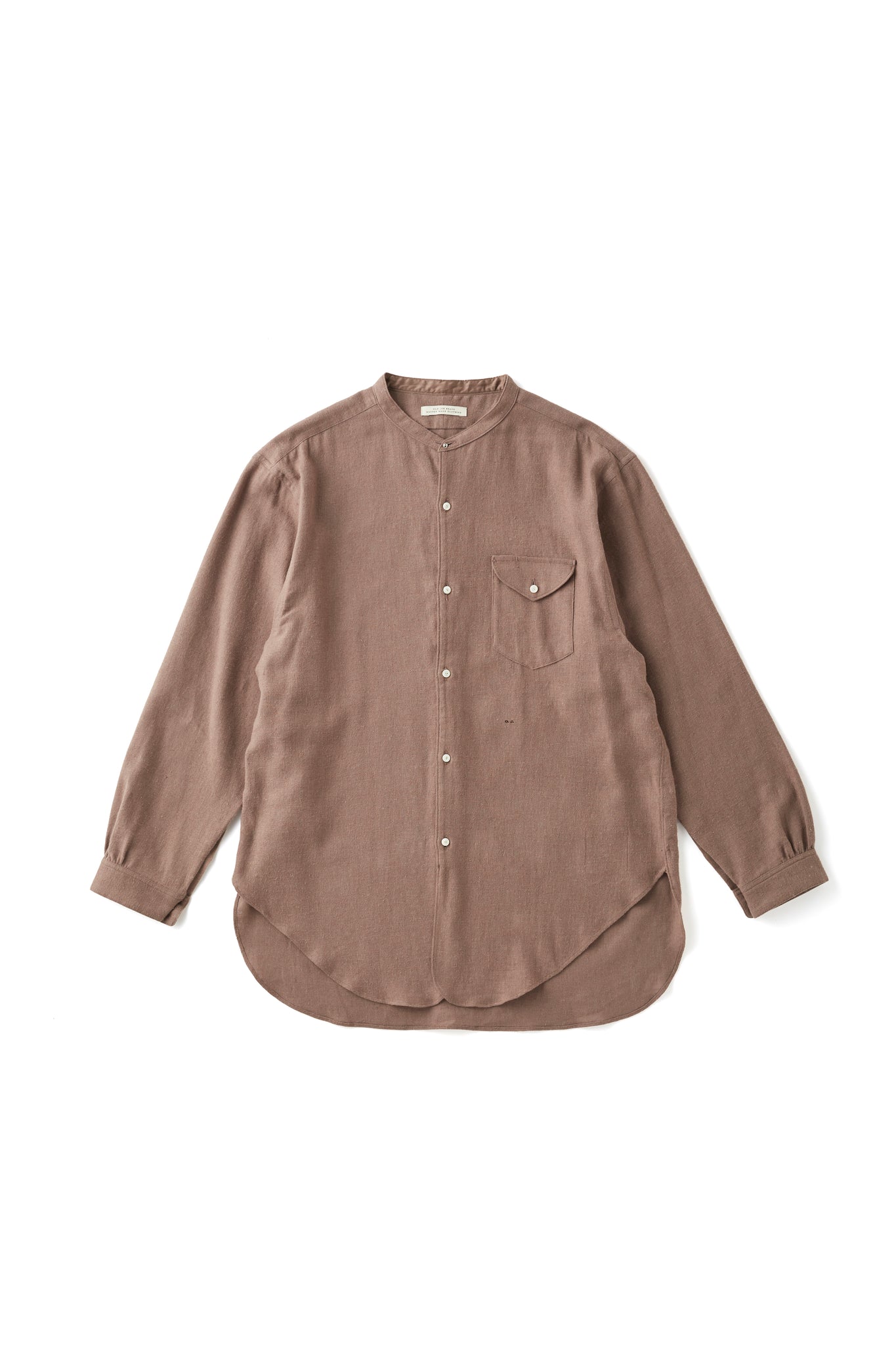 252OJ-SH01 - BAND COLLAR LONG TAIL SHIRTS