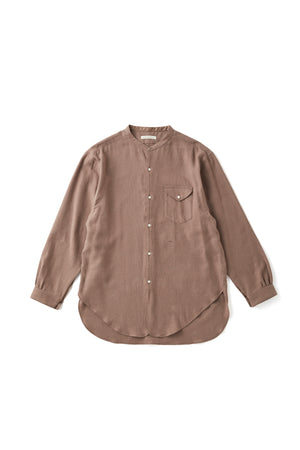 252OJ-SH01 - BAND COLLAR LONG TAIL SHIRTS